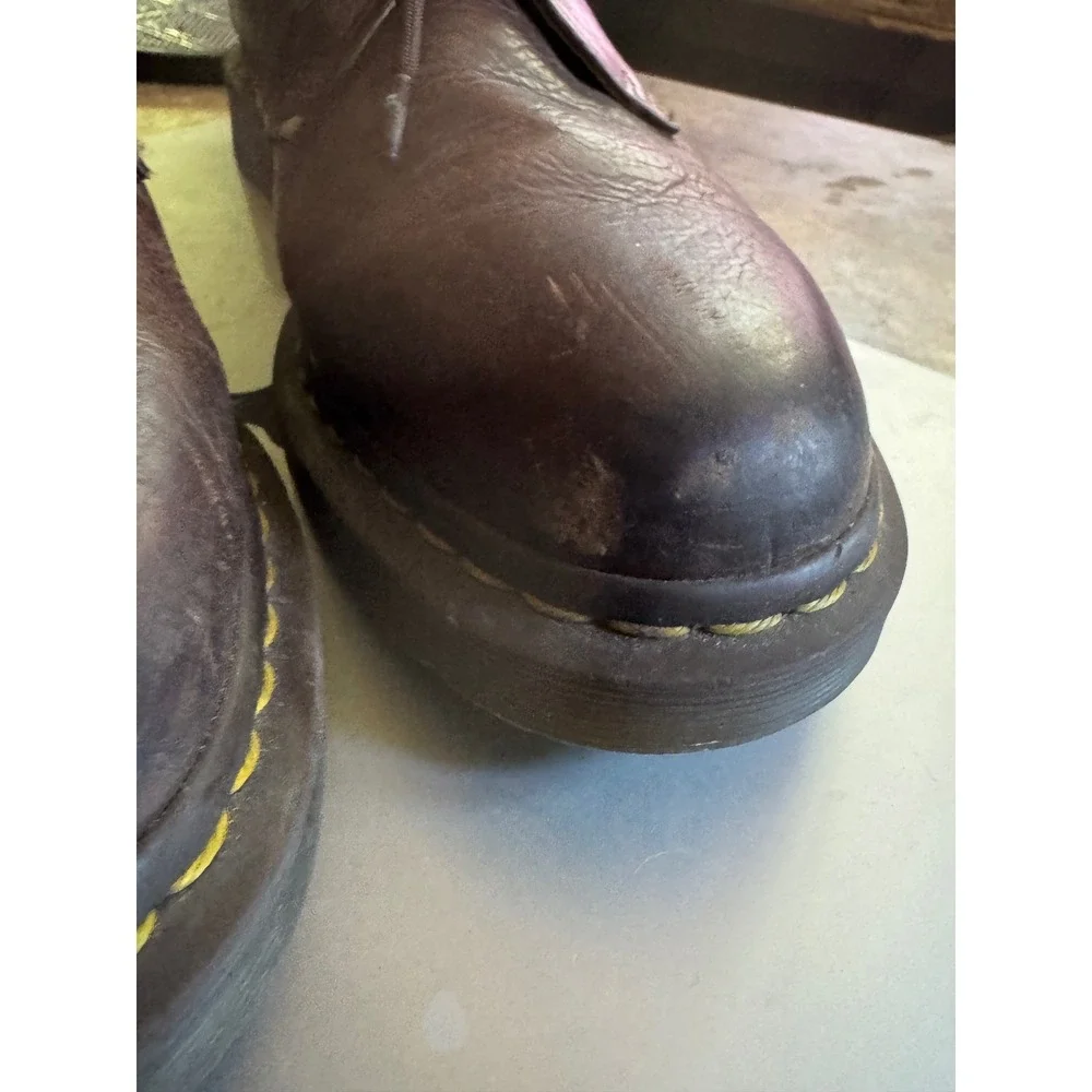 Dr. Martens 1461 DM080 Size 12 Brown Leather 3-Eye Oxford Shoes Grunge Academic